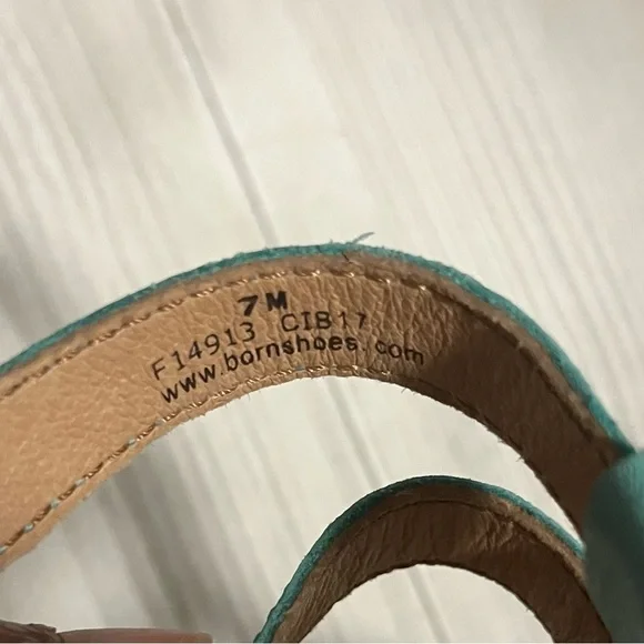Born teal comfortable lightweight boho vacation festival beach sandals Size 7 - Picture 9 of 10